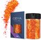 4.9oz/ 140g Fluorescent Orange Neon Glitter Powder Mixed Fine Opal Flakes Nail Sequins for Craft Resin